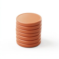 Canvas Print - Stack of Clay Discs