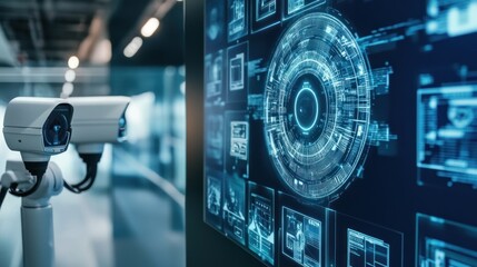 Security System with Futuristic Interface