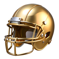 gold football helmet