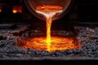 © Lubos Chlubny - Liquid molten metal pouring from crucible in foundry