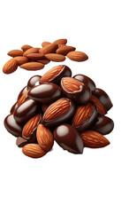 Sticker - Nut chocolate isolated on transparent background 
