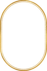 Poster - Gold foil oval frame, vertical border template with 4x6 aspect ratio for invitation, card, social story post, , cutout,  isolated ,transparent.