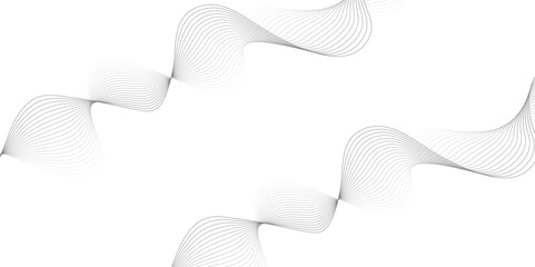 White wave curve lines banner background design. Abstract soft wave lines dynamic flowing gray light isolated background. Vector Illustration of the gray pattern of lines. Black stripes on white .