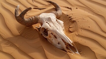 Animal Skull in Desert Sands