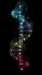 Wall Mural - Abstract DNA helix visualization on light background - biotech, bio-technology, biology, genes, genetic engineering & therapy