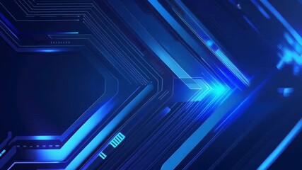 Wall Mural - Futuristic blue circuit board design with sleek lines and glowing elements, perfect for technology and innovation themes.