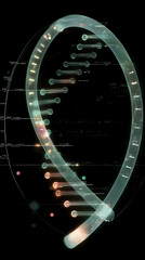 Wall Mural - DNA helix visualization - biotech, bio-technology, biology, genes, genetic engineering, analysis, therapy