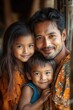 © MaradelAlcor - Joyful Family Portrait with Loving Father and Two Children