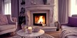 © Sascha - Cozy Living Room with Elegant Fireplace and Soft Lighting for a Warm Ambiance