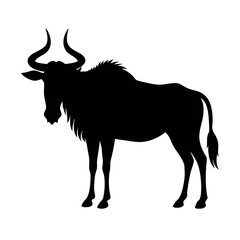 Wall Mural - a Wildebeest vector art illustration