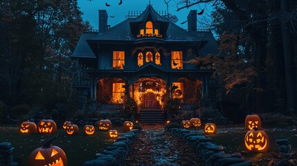 Vintage Halloween house