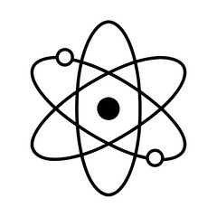 Atom symbol icon vector illustration