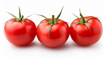 Wall Mural - fresh red tomatoes isolated on white background