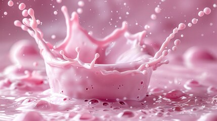 Wall Mural - Pink Milk Splash