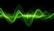 © Jayleen - abstract green sound wave on black background