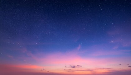 Sticker - sky at dusk sunset sky with cloud and stars purple blue orange pink sky gradient day with stars nature background sky sunrise night sky with stars astronomy