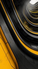 Wall Mural - black and yellow creative sleek concept background