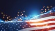 © Jayleen - abstract glowing particle wavy surface with the united states of america flag texture indolence day banner wallpaper usa america patriotic