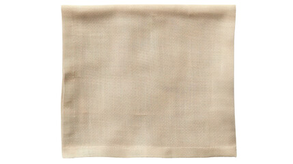 Wall Mural - natural linen napkin in a neutral shade isolated over a PNG transparent and white background