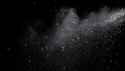 isolated dust dirt particles salt snow powder spray authentic black rough grunge distressed overlay texture surface