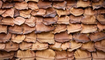 Wall Mural - natural cottage wall made from dried leaf