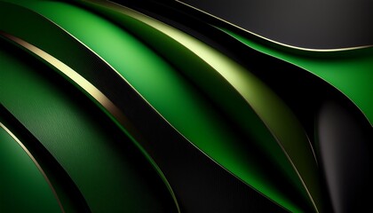 Wall Mural - create a luxurious presentation background with green black abstract