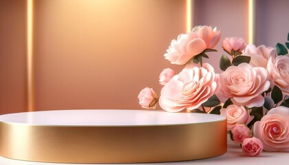 Wall Mural - bright elegant luxury presentations podium background