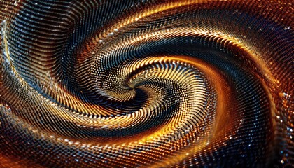 Wall Mural - spiral wave from dots spinning dotted halftone spiral hypnotic psychedelic background