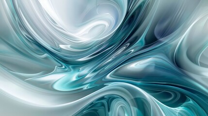 Wall Mural - trendy flow abstract wallpaper background in deep light blue colors