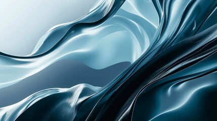 Wall Mural - trendy flow abstract wallpaper background in deep light blue colors