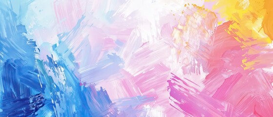 Wall Mural - abstract artistic wallpaper background with light colored brush strokes