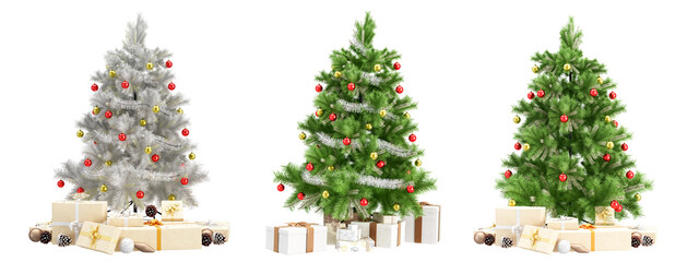 Wall Mural - christmas tree and decorations