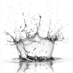 Wall Mural - water splash isolated on a white background 