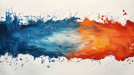 Wall Mural - splattered paint artistic illustration wallpaper with vibrant colors and bold strokes on a light bac