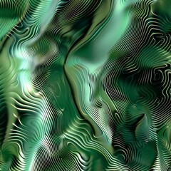 Wall Mural - minimalist generative artistic background with high-end holographic glitch gradient green tones