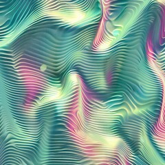 Wall Mural - minimalist generative artistic background with high-end holographic glitch gradient green tones