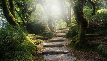 Wall Mural - path in the forest