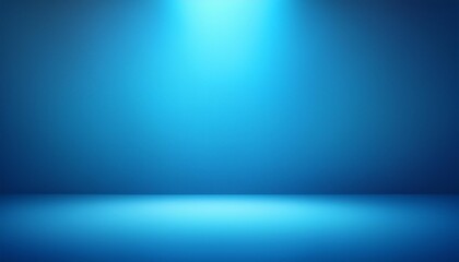 Wall Mural - blue gradient abstract background with soft spot light for product displaying