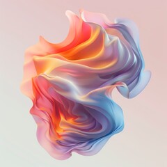 Wall Mural - generative abstract illustration with amazing colors and modern aesthetics