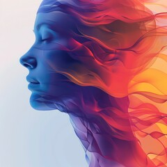 Wall Mural - generative portrait with amazing posture and modern aesthetics