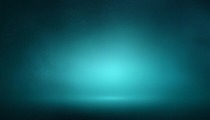 Canvas Print - dark blue teal color gradient rough abstract background shine bright light and glow template empty space grainy noise grungy texture