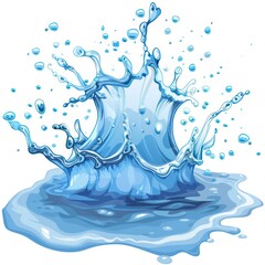 water splash clipart blue illustration 