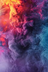 Wall Mural - stylized abstract cloud poster illustration background with noisy surface and deep colors