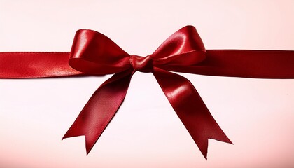 Wall Mural - a red satin ribbon tied in a bow