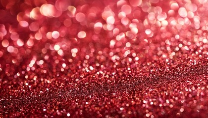 Wall Mural - beautiful red glitter macro abstract background with bokeh