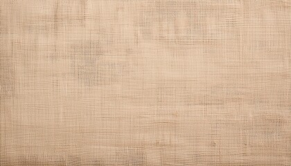 Wall Mural - presenting a light beige cream brown jute hessian sackcloth canvas woven texture pattern background offering a blank empty canvas for various creative pursuits