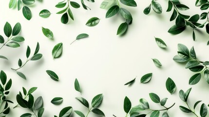 Wall Mural - green eco friendly sustainable organic illustration background with light and fresh tones