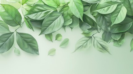 Wall Mural - green eco friendly sustainable organic illustration background with light and fresh tones