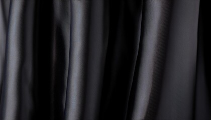 Canvas Print - a close up shot of a black curtain fabric with a subtle texture