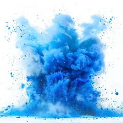 Wall Mural - blue abstract concise blast isolated on a white background